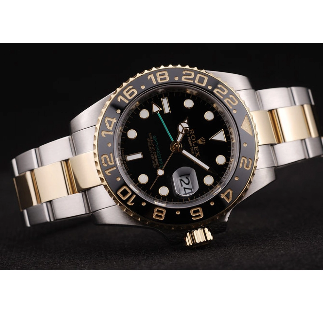 MiroTime 0820 Rolex GMT Master II Black Ceramic Bezel Black Dial 98229
